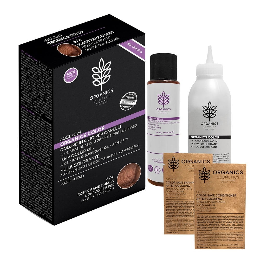 ROSSO RAME CHIARO – Tinta per capelli Organics Color
