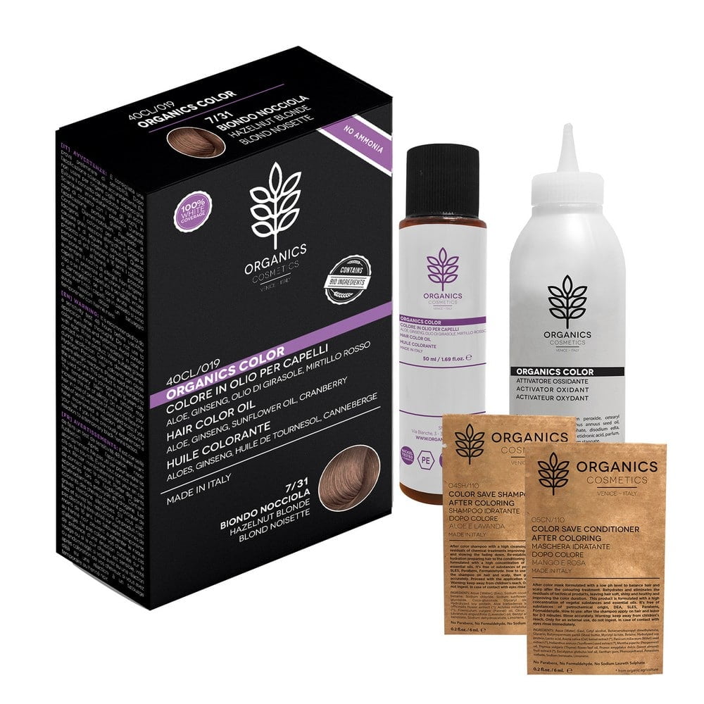 BIONDO NOCCIOLA – Tinta per capelli Organics Color
