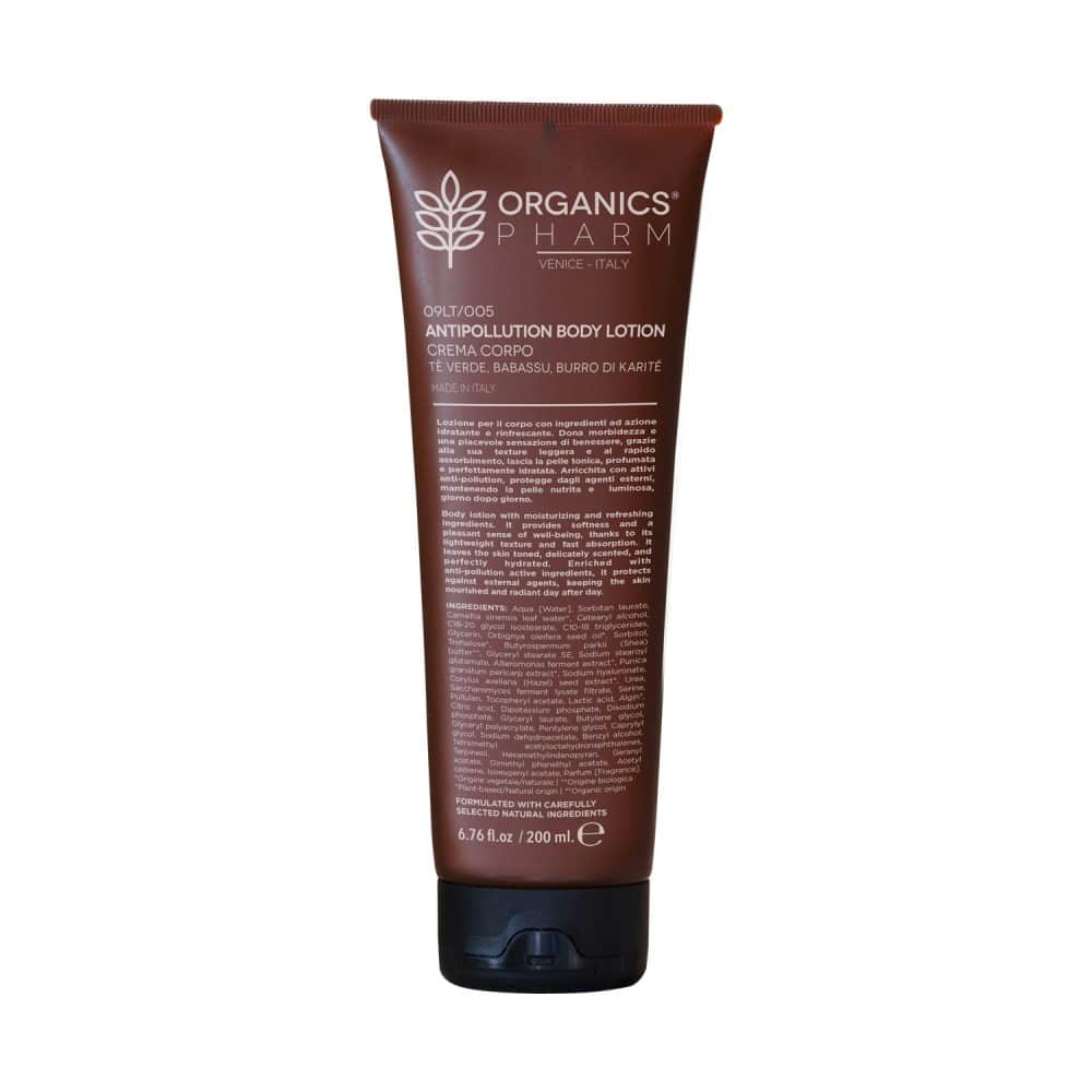 antipollution body lotion organics pharm